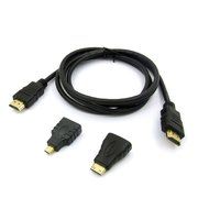LeaningTech H-HMM-02 High-Speed (3 in 1) HDMI to MINI/MICRO Adapter +HDMI Cable Kit, TV Connector for HDMI DC,...