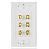TNP Home Theater Wall Plate - 3-Gang 7.2 Surround Sound Distribution w/ Premium Gold Plated Copper Banana Binding... N15
