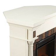 Benjamin Slate Convertible Ivory Electric Fireplace 47&quot; Tv Stand N7