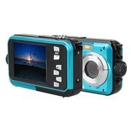 Boblov HD 1080P 24MP Double Screen 16x Zoom Underwater Digital Video Camcorder Camera Blue N2