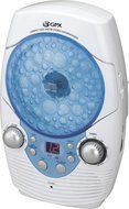 GPX RCD3815SH-MR Water-Resistant Bathroom CD Player with AM/FM Radio and Fog-Free Mirror