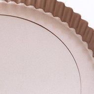 MyLifeUNIT Carbon Steel Quiche Pan, Non Stick Loose Bottom Quiche Pan with Removable Bottom, 10-Inch N3