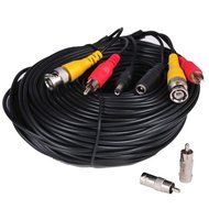 VideoSecu 150ft Feet Audio Video Power Wire Pre-made All-in-One Security Camera Cable with BNC RCA Adaptor ACBVA150...