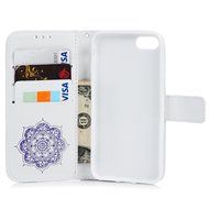iPhone 7 Case (4.7 inch) - Wallet Folio Flip Embossed Campanula PU Leather Case with Stand Card Slots Slim Fit... N48