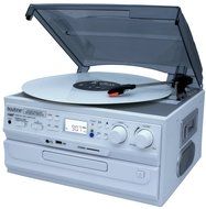 Boytone BT-21DJWT-C, Limited Edition 3 Speed Turntable Ability to convert vinyl record, CD, Cassette, AM/FM Radio... N2