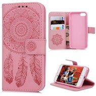 iPhone 7 Case (4.7 inch) - Wallet Folio Flip Embossed Campanula PU Leather Case with Stand Card Slots Slim Fit... N51