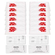 I-clean 12pcs FJM Vacuum Bags Replace for Miele AirClean 3D Efficiency Dust Bag, with 4 Filters