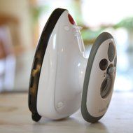 Small Mini Iron - Dual Voltage Compact Design, Great for Travel - Non-Stick Ceramic Soleplate - Dry or Steam Ironing... N6