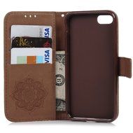 iPhone 7 Case (4.7 inch) - Wallet Folio Flip Embossed Campanula PU Leather Case with Stand Card Slots Slim Fit... N54