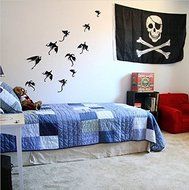 3d DIY PVC Dragons Wall Sticker Decal Halloween Home Window Decoration Cool 7pcs (Black) by Top Me