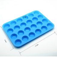 Pack of 2 Silicone Muffin Cupcake Pan (12 cups and 24 cups) Blue N5