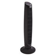 Alera 36" 3-Speed Oscillating Tower Fan with Remote Control, Plastic, Black