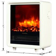 PuraFlame Octavia White 12 inch Portable electric Heater, Eco freindly, 1500W N11