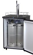 Kegco K309SS-1P Digital Keg Beer Cooler - Premium Single Faucet D System Kit - Stainless Door N2