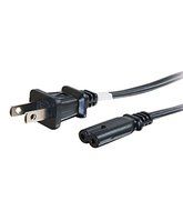 C2G / Cables To Go 27398 18 AWG 2-Slot Non-Polarized Power Cord (6 Feet, Black)
