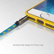 FRiEQ 3.5mm Male To Male Car and Home Stereo Cloth Jacketed Audio Cable (4 Feet/1.2M) for iPhone, iPad, iPod,... N3