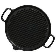 World Cuisine A1733726 Round Cast Iron Grill Pan