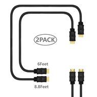 PerleGear 4K High-Speed HDMI HDTV Cable - 6 Feet , Supports Ethernet, 3D, 4K and Audio Return N6