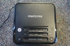 Memorex Alarm Clock Jumbo 1.2&quot; LCD Display Full-Range speakers with FM radio with Dual 2x USB Charging + Aux line-in... N2