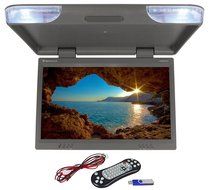 Rockville RVM18FD-BK 18&quot; TFT Black Flip Down Car Monitor w/ USB/SD/Video Games N52