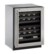 U-Line U3024ZWCS13A Built-in Wine Storage, 24", Stainless Steel