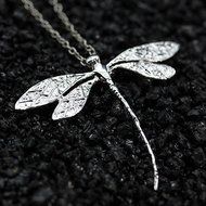 Women Fashion Charms Silver Plated Dragonfly Necklace Pendant N4