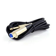 InstallerParts 25 Ft XLR 3P Female to 1/4" Mono Microphone Cable -- Professional Series -- Stage, DJ, Pro, Studio... N2