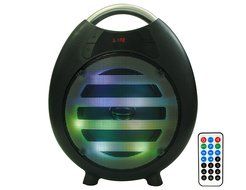 Mr. Dj PPS65LED Portable Speaker FM Radio Built-In Bluetooth USB/Mini SD Slot MP3 Player w/ Rechargeable Battery N6