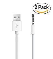 2 Pack USB Charger Data SYNC Cable, AUX Audio Plug 3.5mm Jack to USB 2.0 Male Adapter for Beats by Dr.Dre Studio...