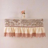 UAI-Qing Ming Shang he hanging hood-mounted air conditioner cover fabric dust cover,Coffee color N2