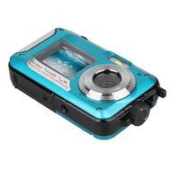 Boblov HD 1080P 24MP Double Screen 16x Zoom Underwater Digital Video Camcorder Camera Blue N8