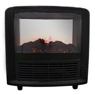 Ainfox 1500w Mini Size Free Standing Houseuse Portable Fireplace Heating Firebox Home Black N4
