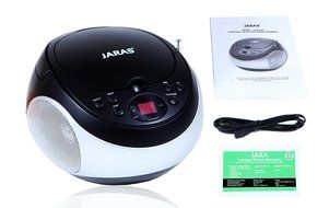 Jaras JJ-Box89 Sport Portable Stereo CD Player with AM/FM Stereo Radio and Headphone Jack N8
