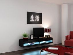 Seattle VER 80&quot; LED - TV Stand - High Gloss TV Stand / Media Shelf - Design Hanging Furniture / Hanging TV Stand... N2
