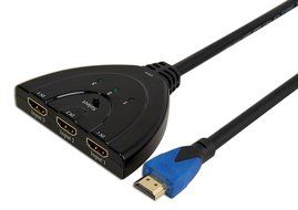 A-technology Sl3103 3&times;1port Hdmi Pigtail Switch3&times;1 with 0.6 Ft Hdmi Cable Can Make You Connect Dvd/xbox360/stb... N12