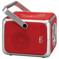 Jensen CD-555 Red Limited Edtion Portable Bluetooth Music System with CD Player +CD-R/RW &amp; FM Radio with Aux-in... N3