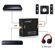 ESYNIC Digital to Analog Audio Converter Digital Optical Coax to Analog RCA Audio Converter DAC Converter with... N4