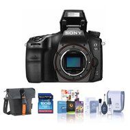 Sony Alpha a68 Digital SLR Camera Body - Bundle With Holster Case, 16GB SDHC Card, Cleaning Kit, Software Package