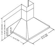 KOBE Range Hoods RAX9430SQB-1 Brillia Wall Mount Range Hood 680 CFM Stainless Steel with LED Lights, 30-Inch N4