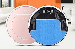 ILIFE V7s Robot Vacuum Cleaner Mop and Dry Clean Household Cleaning with Stronger Power for All Kinds of Floor... N9