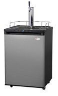 Kegco K309SS-1P Digital Keg Beer Cooler - Premium Single Faucet D System Kit - Stainless Door N4