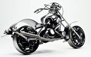 Metal sculpture - Retro Classic Handmade Iron Motorcycle unique metal art decor - home d&eacute;cor (Copper tainted GTO1... N9