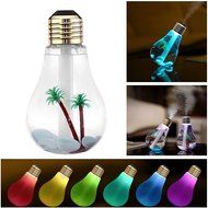 Bulb Shape Air Humidifier Dry Protect With Changing 7 Color LED Lights Electric Aromatherapy Essential Oil Aroma...