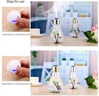 Bulb Shape Air Humidifier Dry Protect With Changing 7 Color LED Lights Electric Aromatherapy Essential Oil Aroma... N3