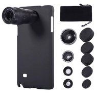 5 in 1 Mobile Phone Lens Kit, [9X Telephoto Telescope] [0.63x Wide Angle] [0.4X Super Wide Angle ] [180&deg; Fisheye... N25