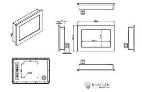 Inelmatic 7&quot; Sunlight Readable TFT LCD LED Backlight Monitor with Metal Frame Industrial Grade...