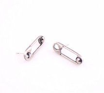 Hot New Fashion Design Women Retro Silver Plated Safety Pin Stud Earrings Gift N4