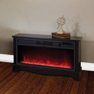Lifesmart Products ZCFP1034US Low Profile Electric Media Fireplace Heater, Black