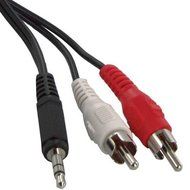 3ft 3.5mm Stereo Male to Two RCA Male Splitter Cable