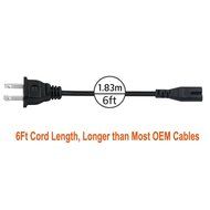 Powseed [UL Listed] 6Ft 2 Prong AC Wall Power Cable 2 Slot Cord for HP Dell Samsung Sony Asus Acer Toshiba Laptop... N4